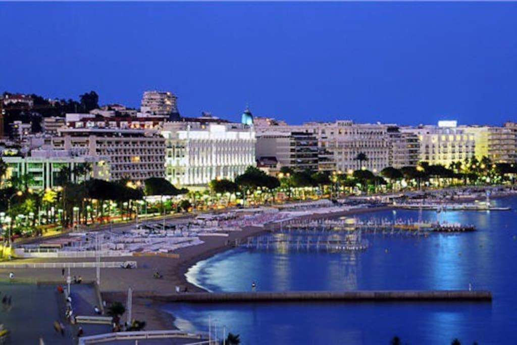 Cannes Palm Beach Parking, Clim, Wifi Plage 2' A Pieds Bagian luar foto