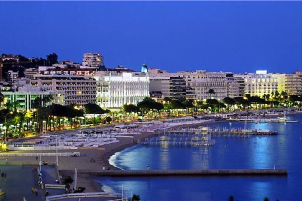 Cannes Palm Beach Parking, Clim, Wifi Plage 2' A Pieds Bagian luar foto
